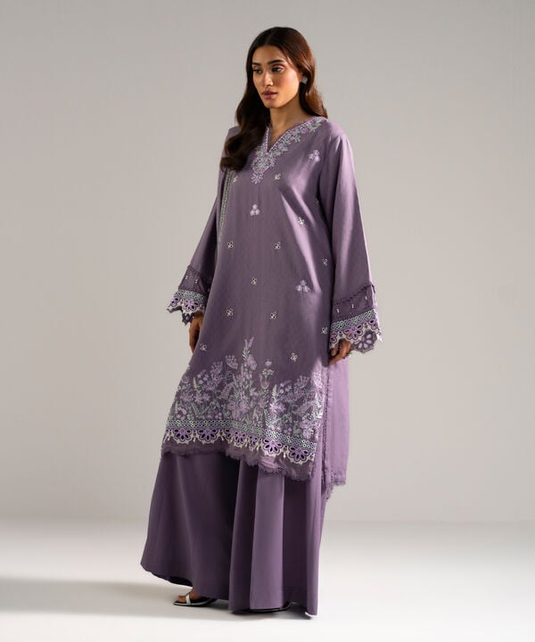 3 Piece - Embroidered Viscose Suit