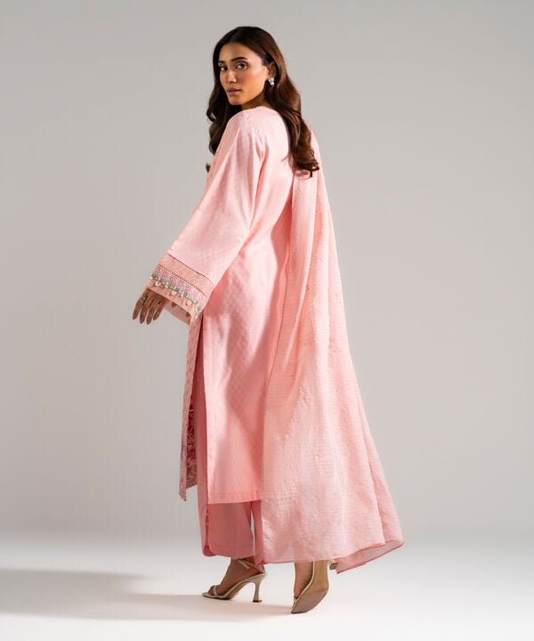 3 Piece - Embroidered Viscose Suit