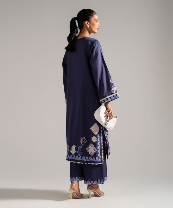 2 Piece - Embroidered Dobby Suit