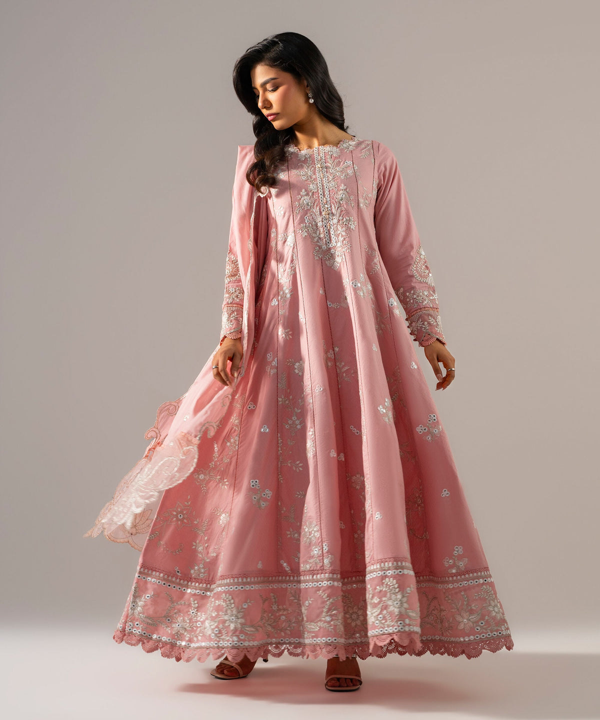 3 Piece - Embroidered Dobby Suit PEW26SHMV109