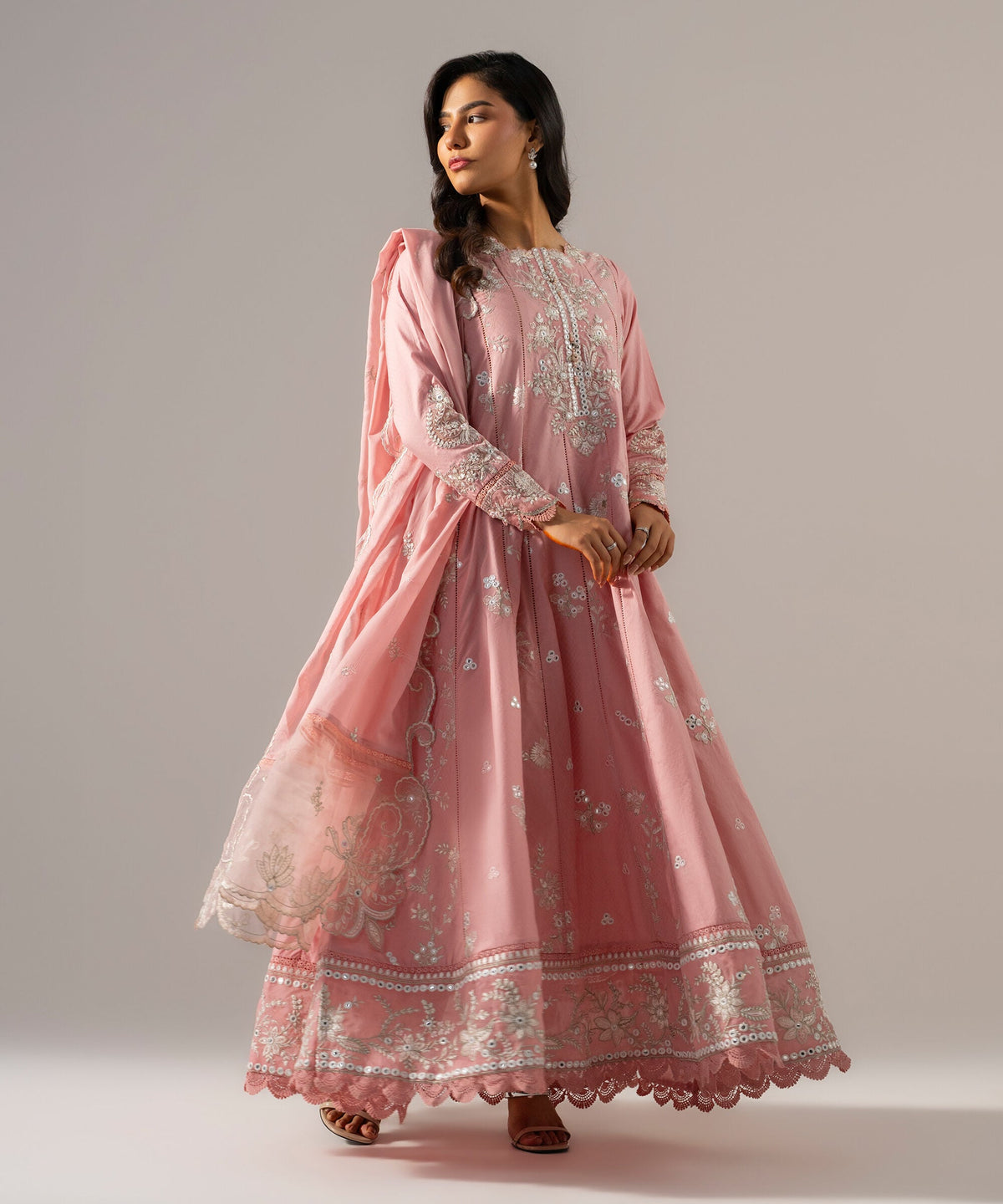 3 Piece - Embroidered Dobby Suit PEW26SHMV109