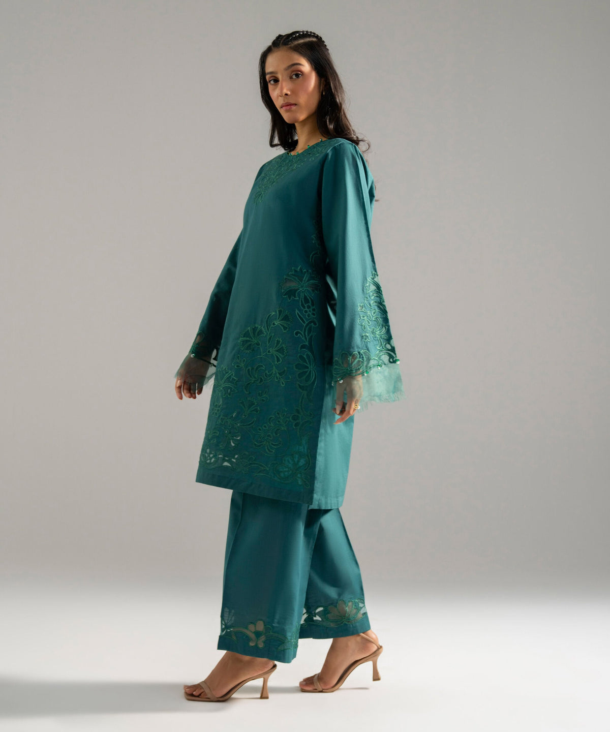 2 Piece - Embroidered Crosshatch Suit PEW26SMV1017