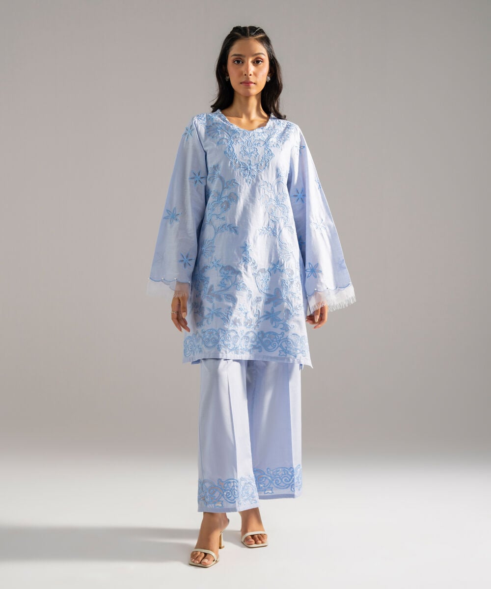 2 Piece - Embroidered Crosshatch Suit PEW26SMV1021