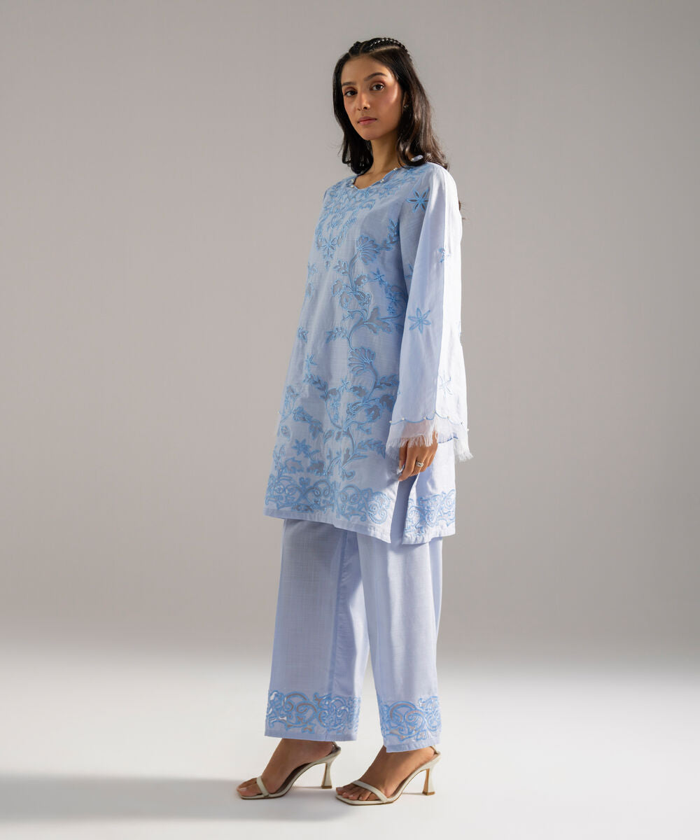 2 Piece - Embroidered Crosshatch Suit PEW26SMV1021