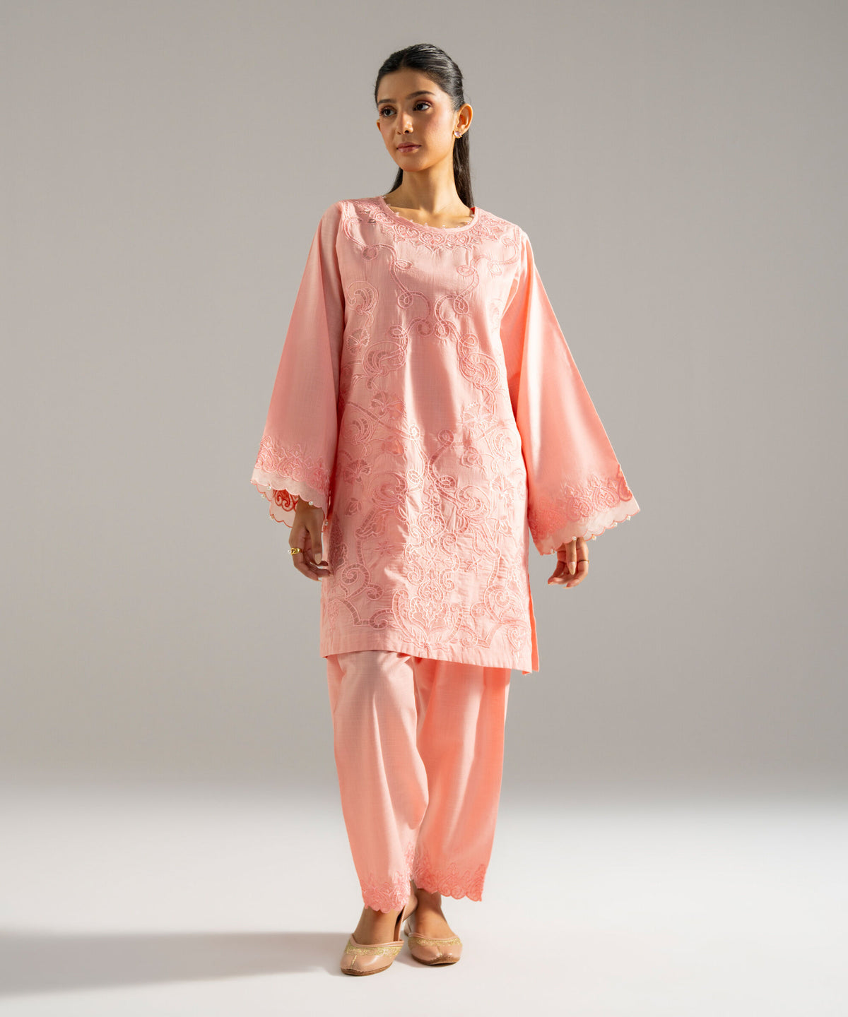 2 Piece - Embroidered Crosshatch Suit PEW26SMV1022