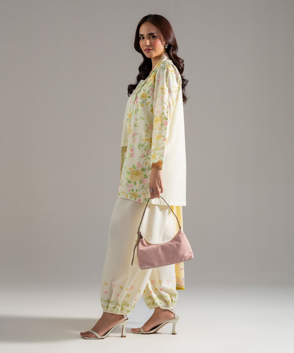 3 Piece - Embroidered Cambric Suit PEW26SSTV109