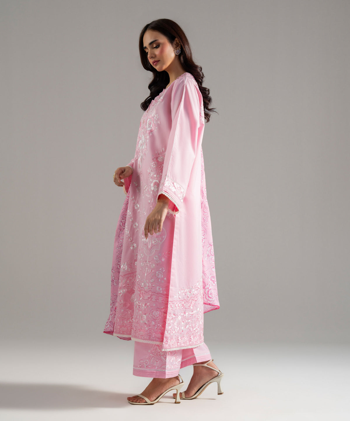 3 Piece - Embroidered Cambric Suit PEW26STV1011