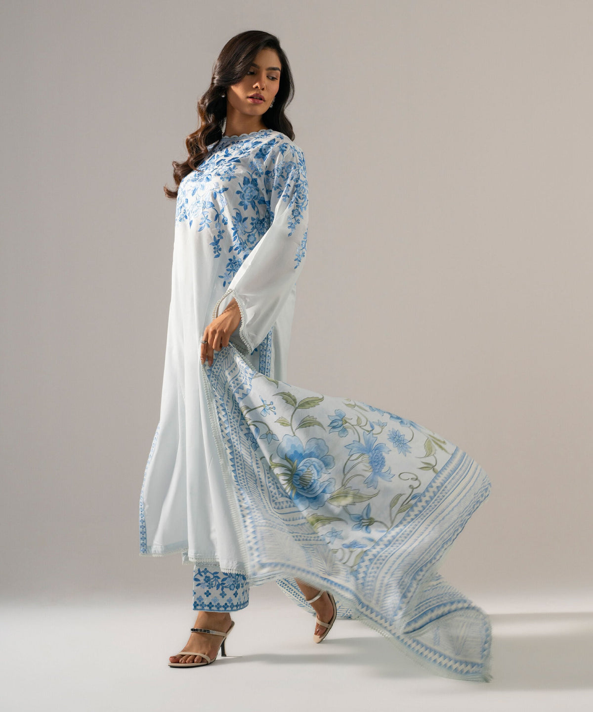 3 Piece - Embroidered Cambric Suit PEW26STV1014
