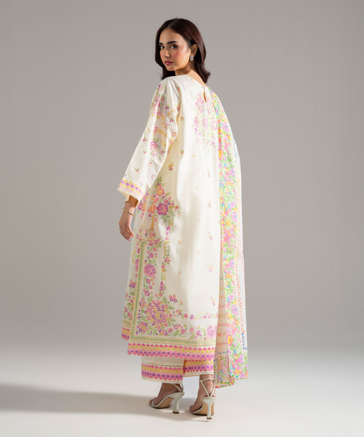 3 Piece - Embroidered Cambric Suit PEW26STV1016
