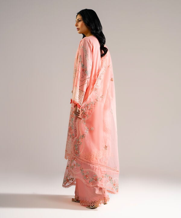 3 Piece - Embroidered Crosshatch Suit