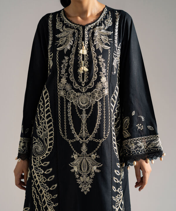 3 Piece - Embroidered Crosshatch Suit