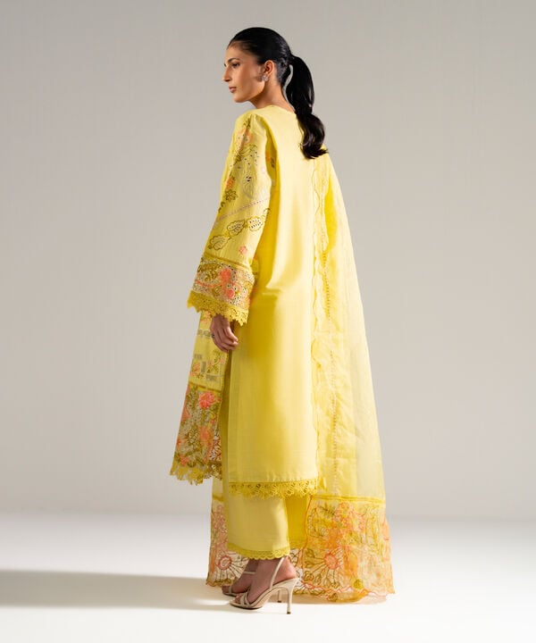3 Piece - Embroidered Crosshatch Suit