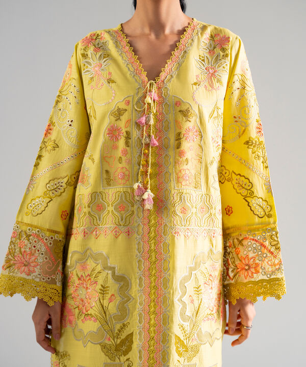 3 Piece - Embroidered Crosshatch Suit