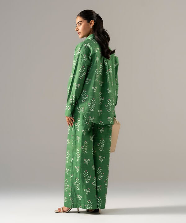 2 Piece - Printed Seersucker Suit