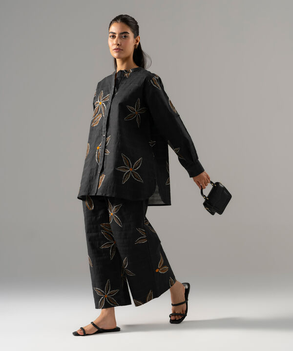 2 Piece - Printed Seersucker Suit