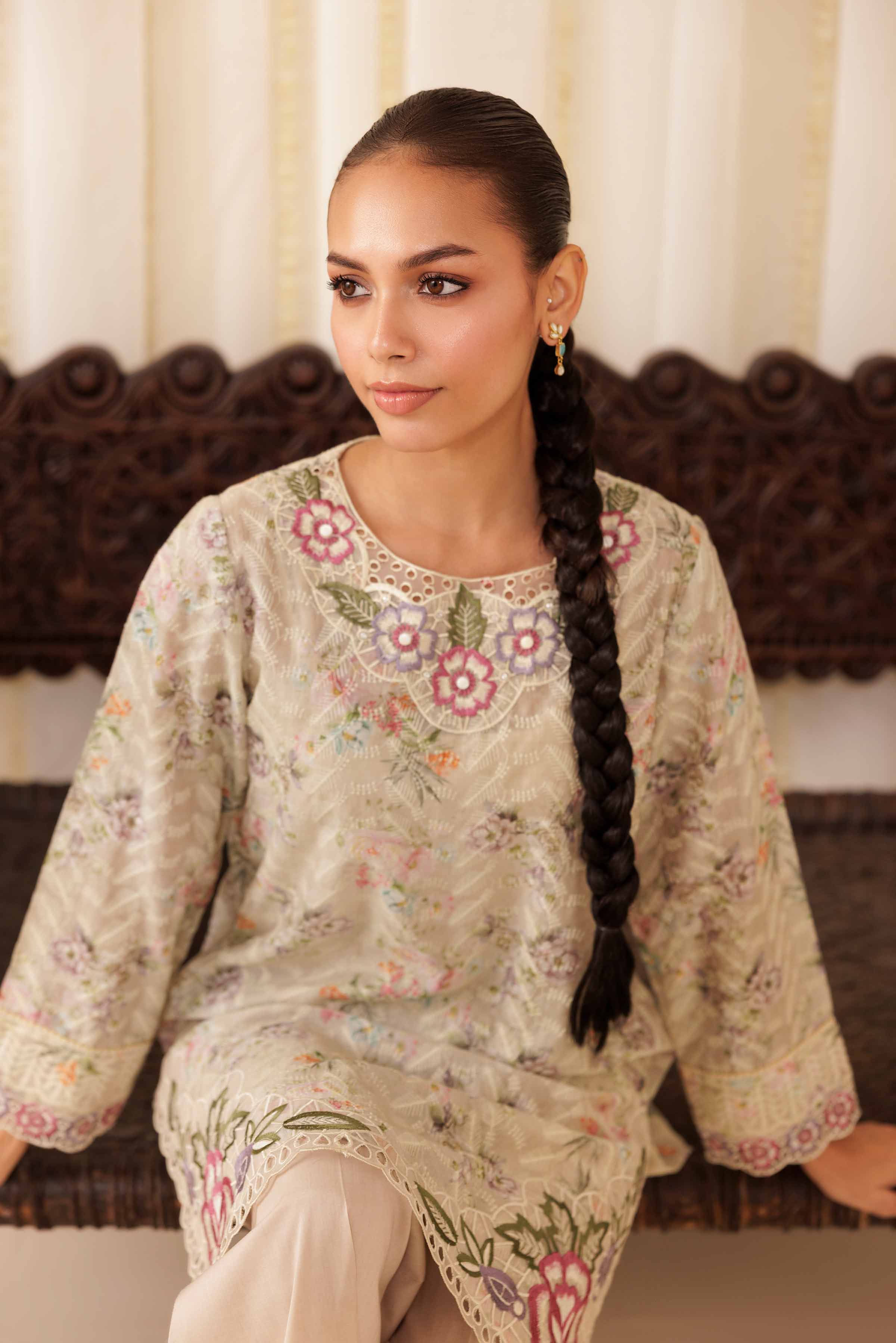 2 Piece - Embroidered Suit - PFE25-35
