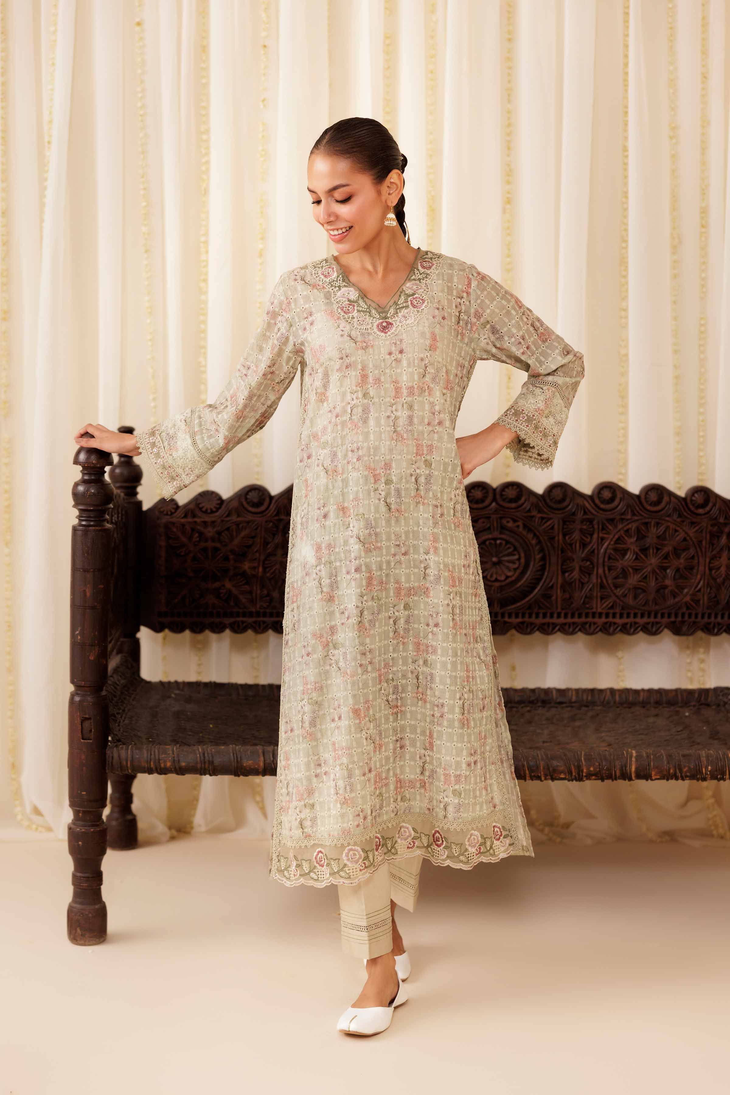 2 Piece - Embroidered Suit - PFE25-38
