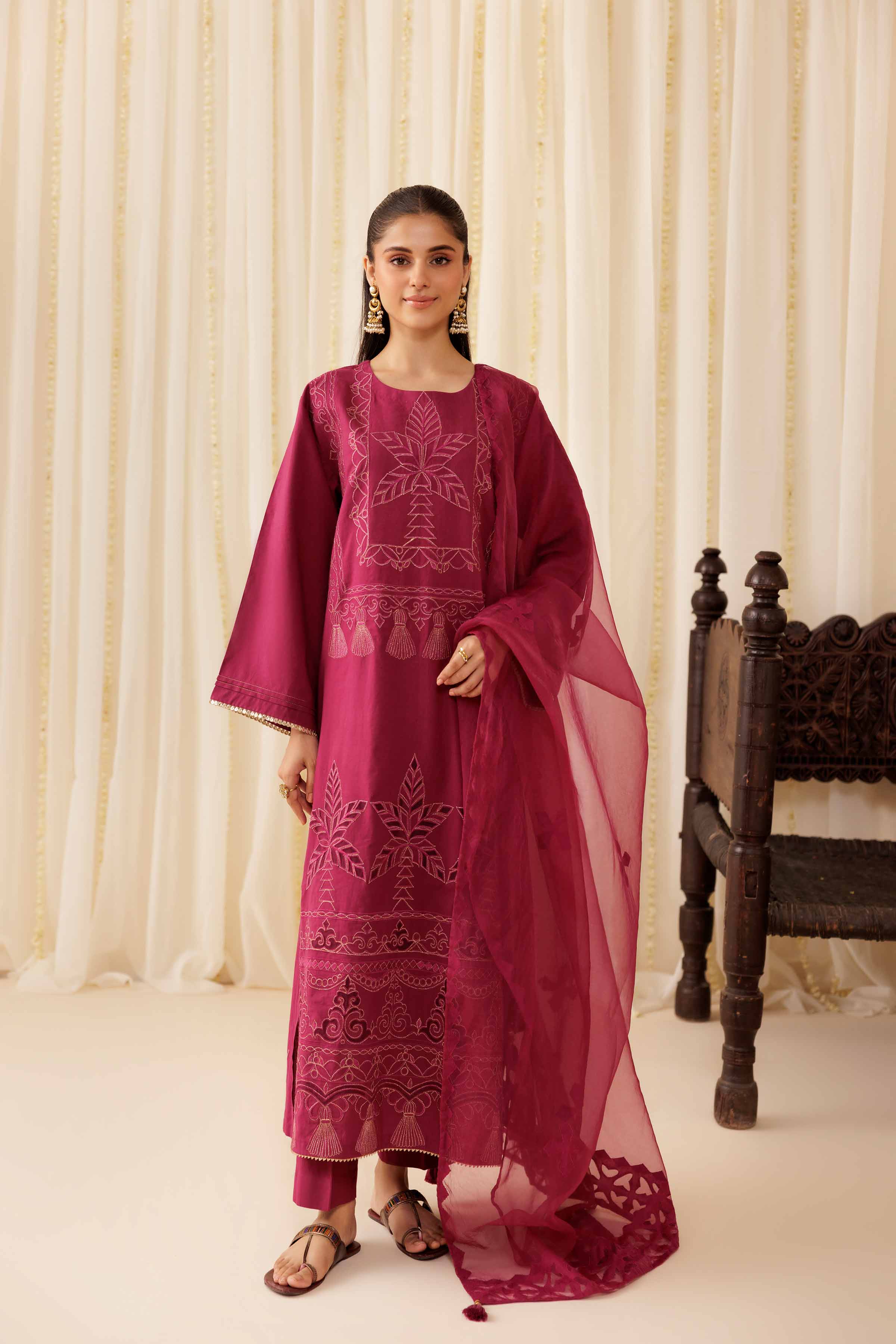 3 Piece - Embroidered Suit - PFE25-41