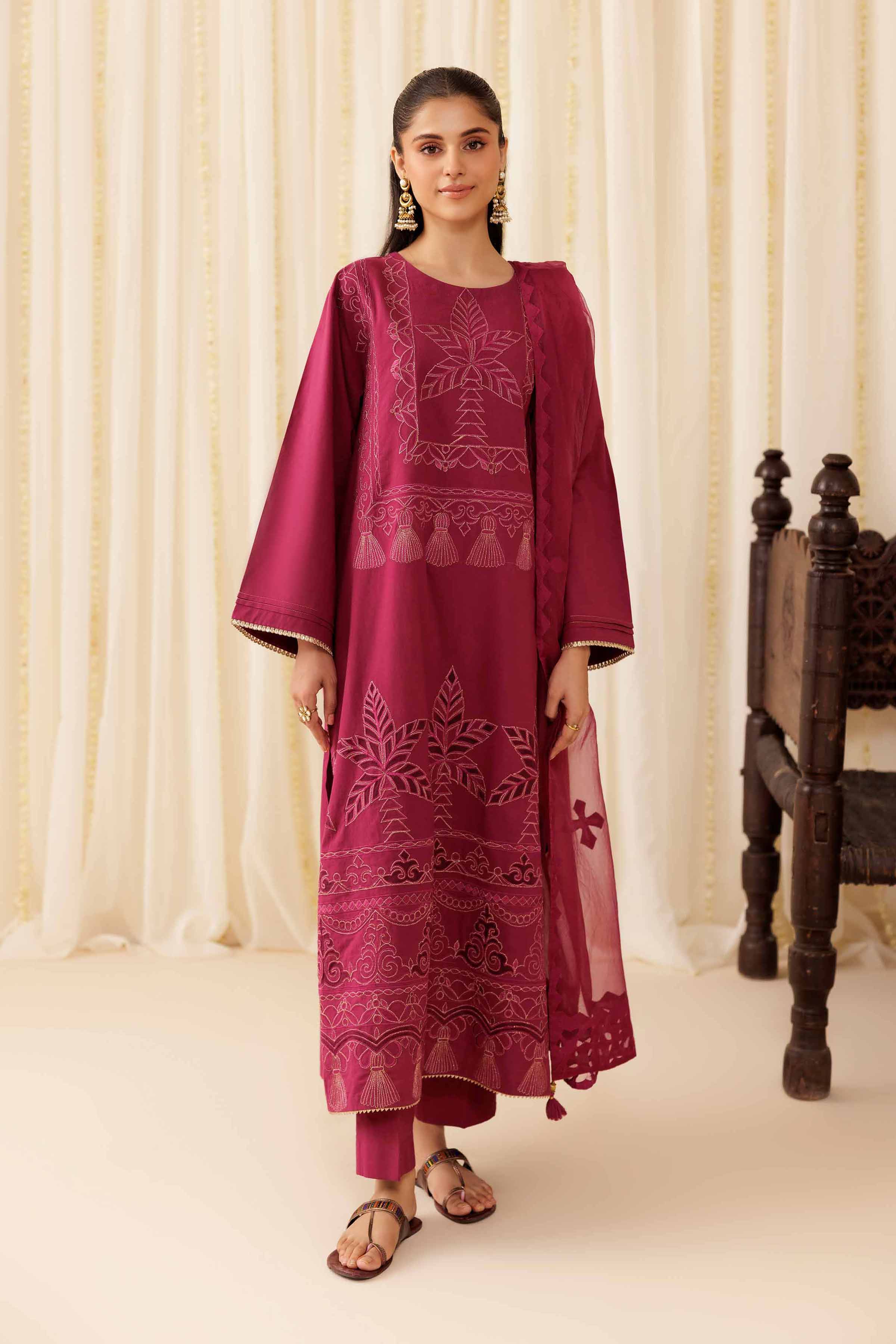 3 Piece - Embroidered Suit - PFE25-41
