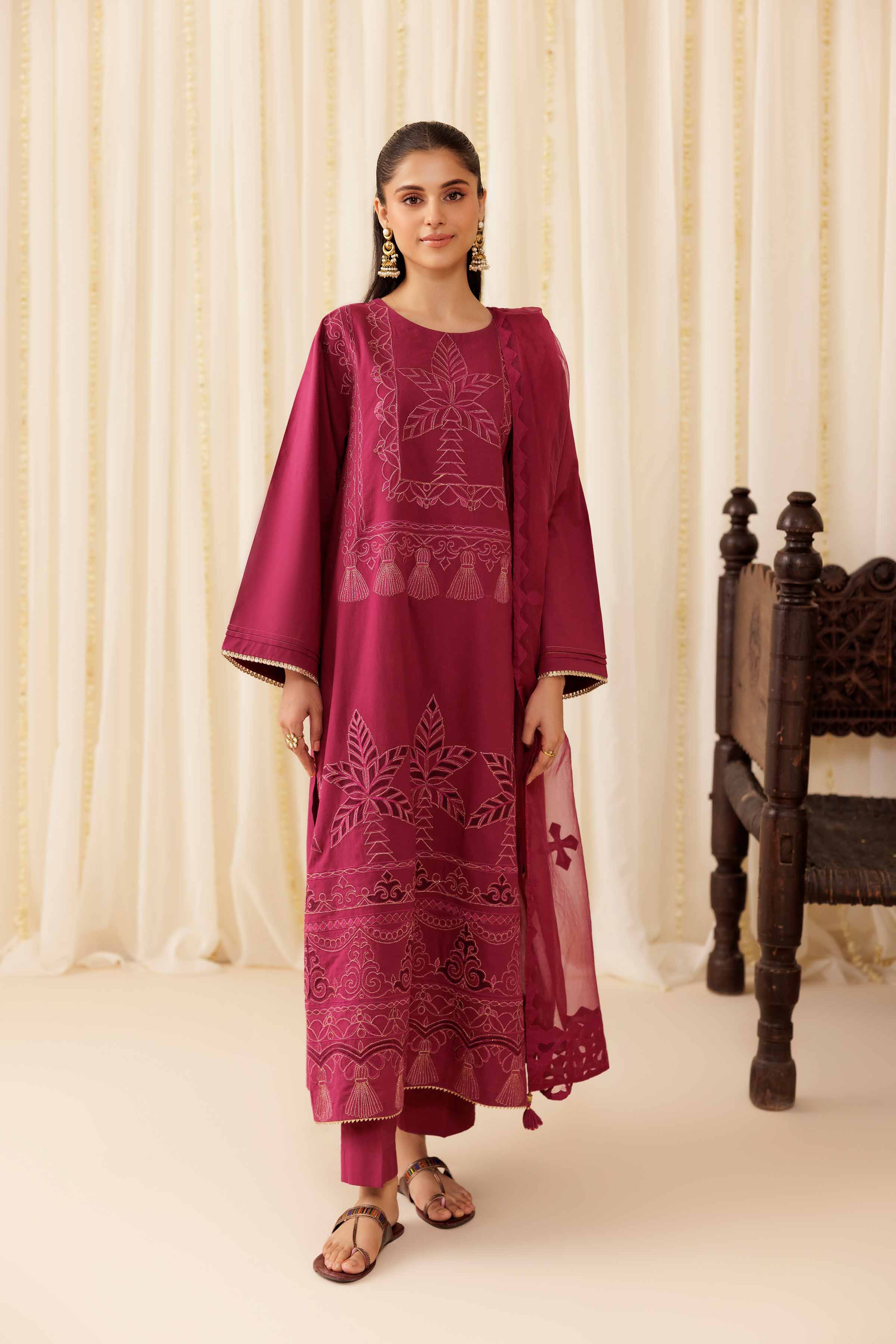 3 Piece - Embroidered Suit - PFE25-41