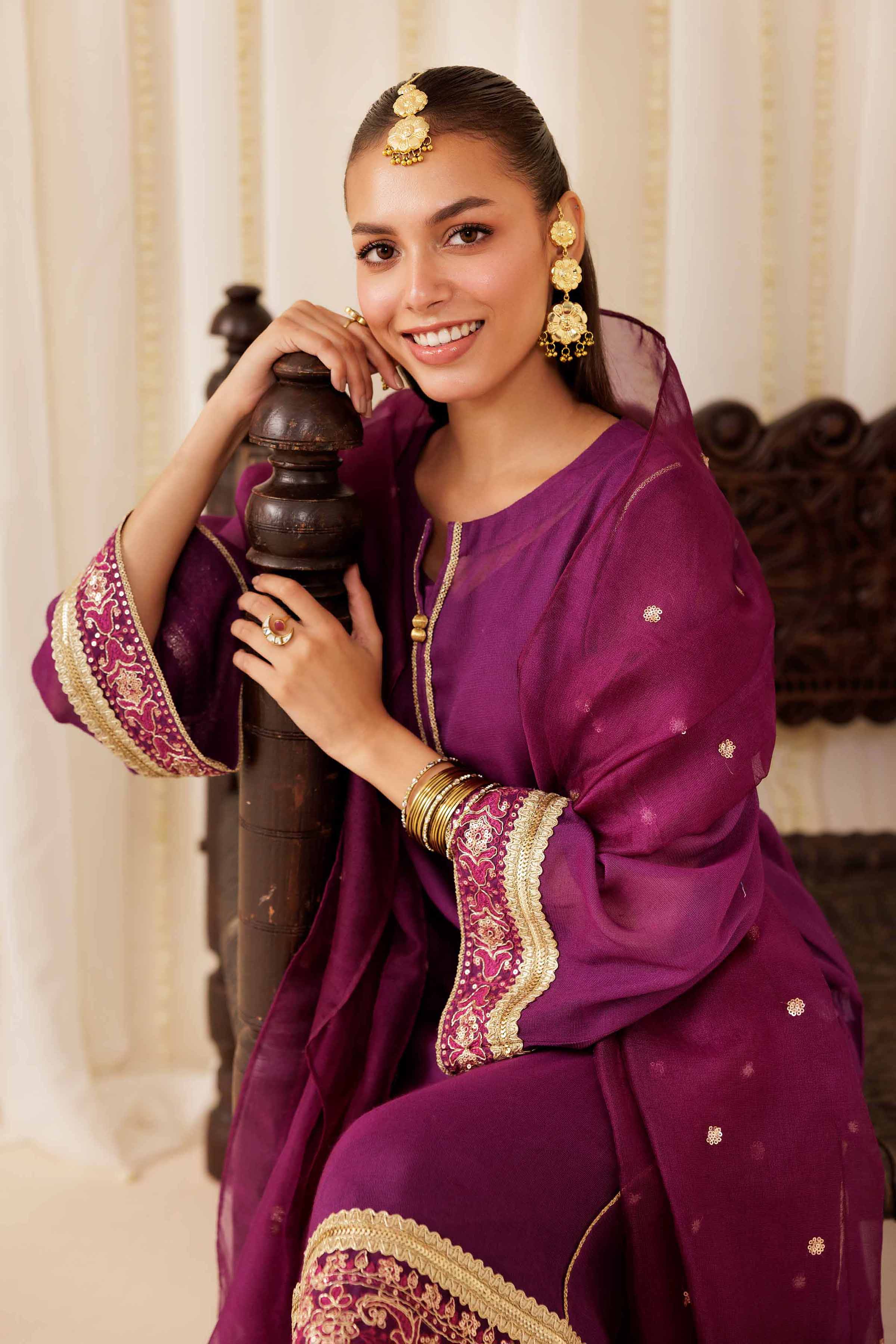 3 Piece - Embroidered Suit - PFE25-54