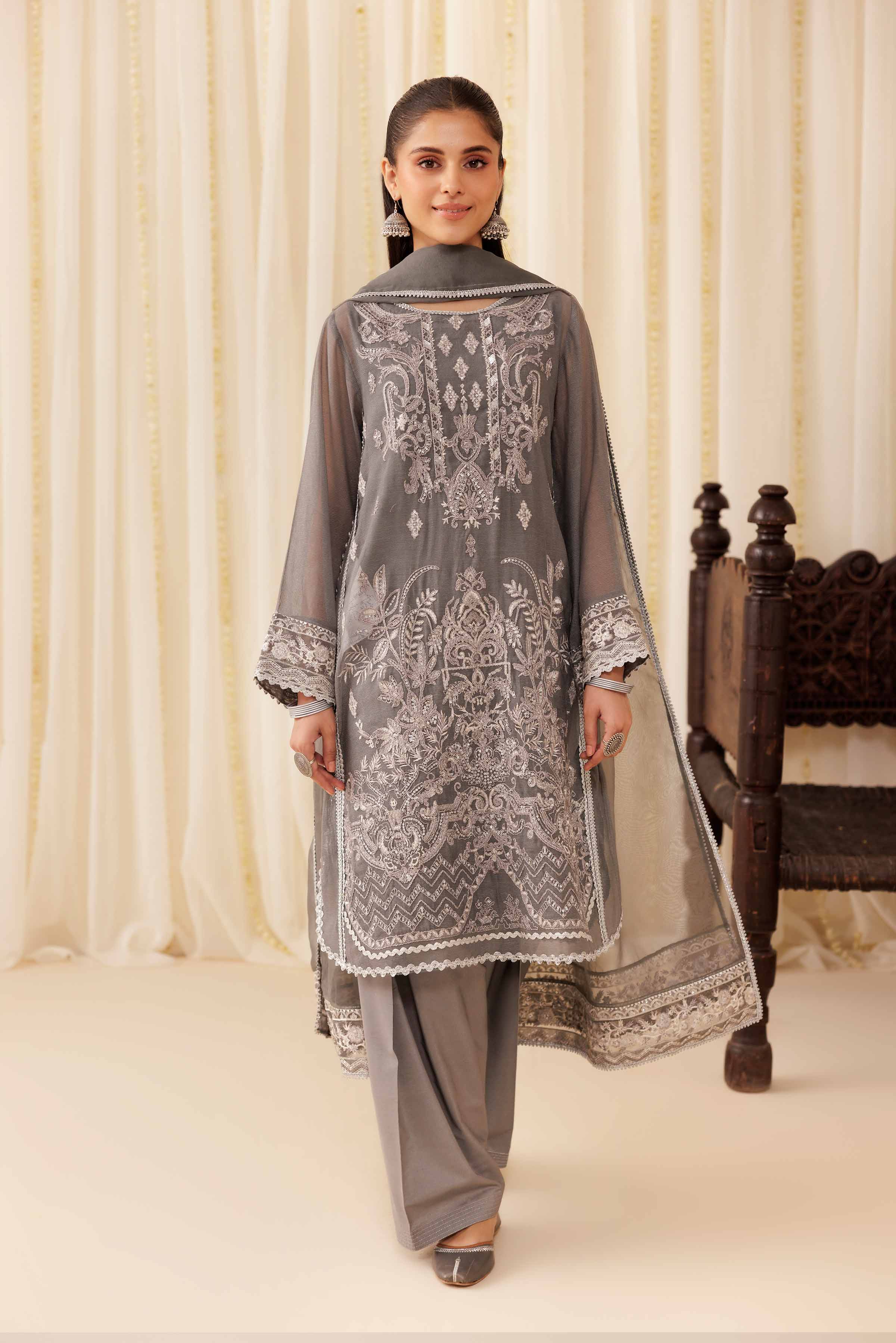 3 Piece - Embroidered Suit - PFE25-56