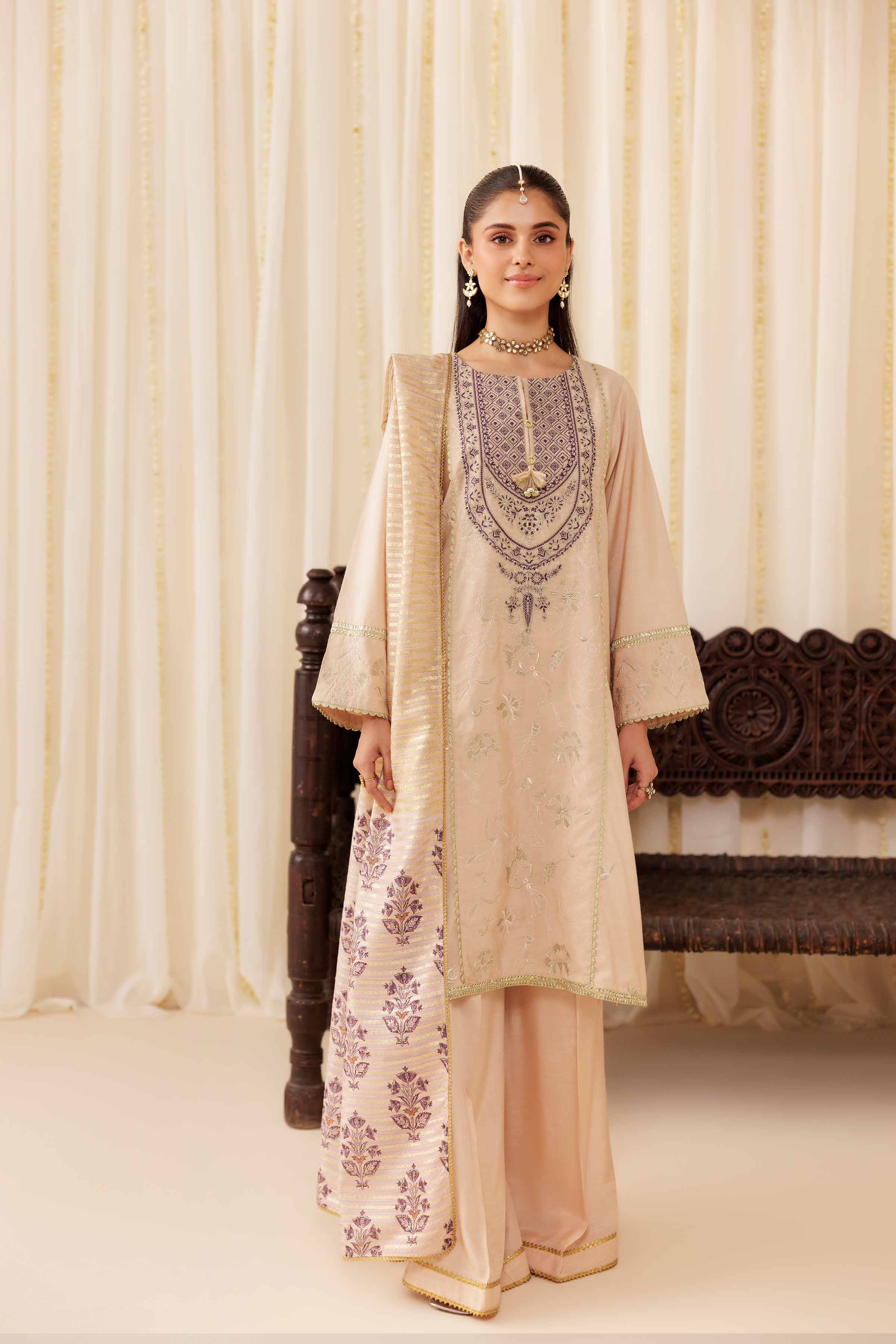 3 Piece - Embroidered Suit - PFE25-58