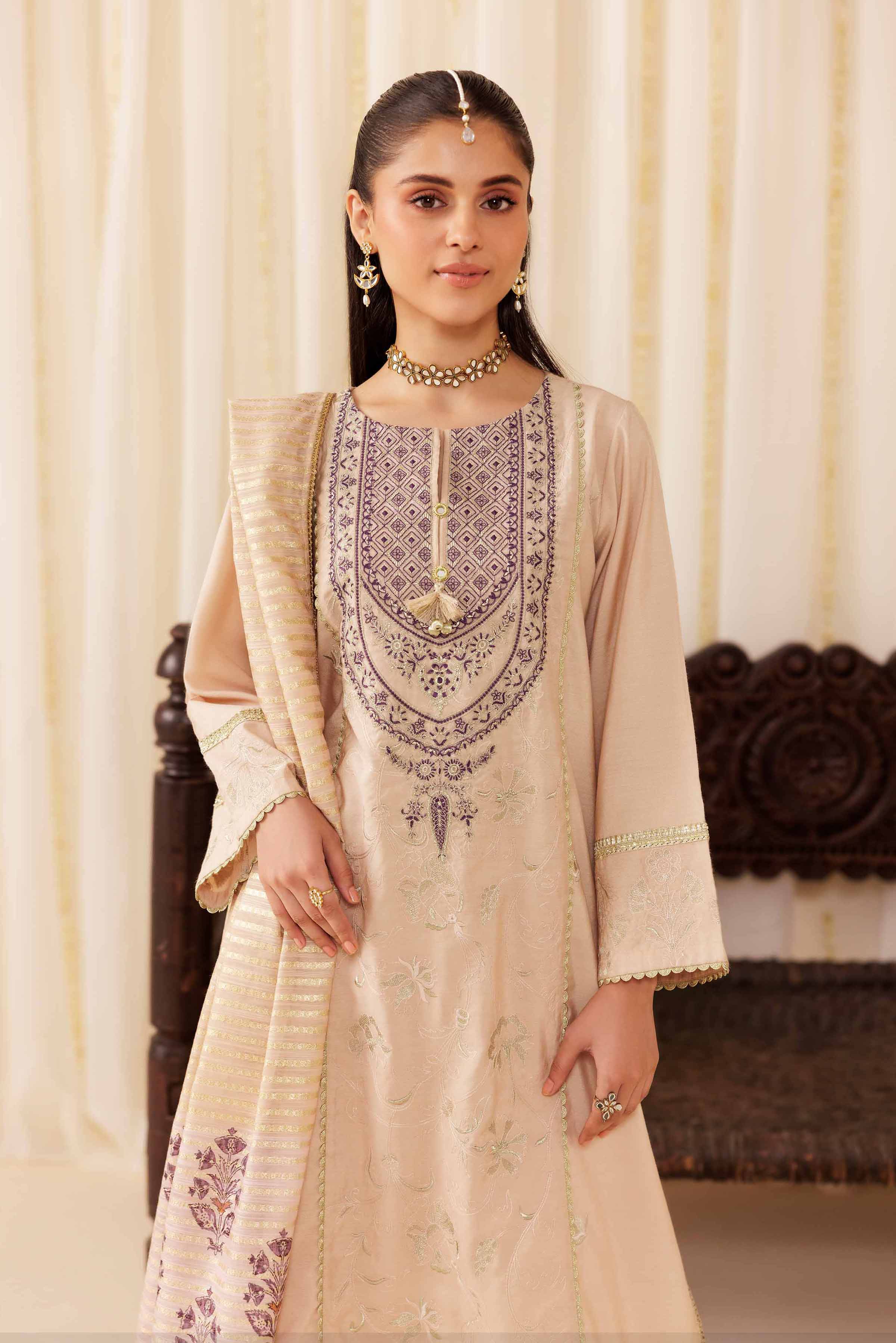 3 Piece - Embroidered Suit - PFE25-58
