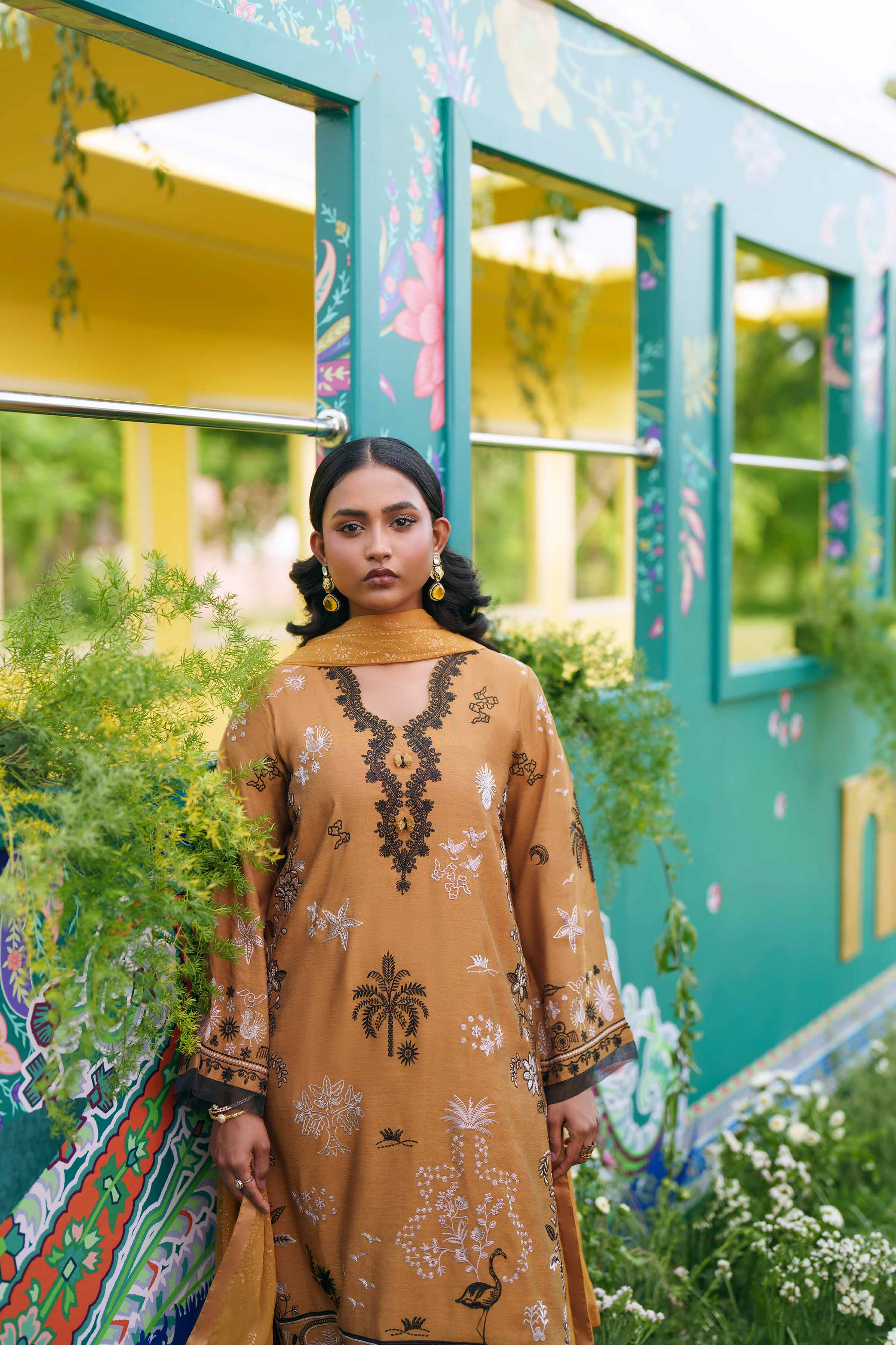 3 Piece - Embroidered Suit - PFE26-31
