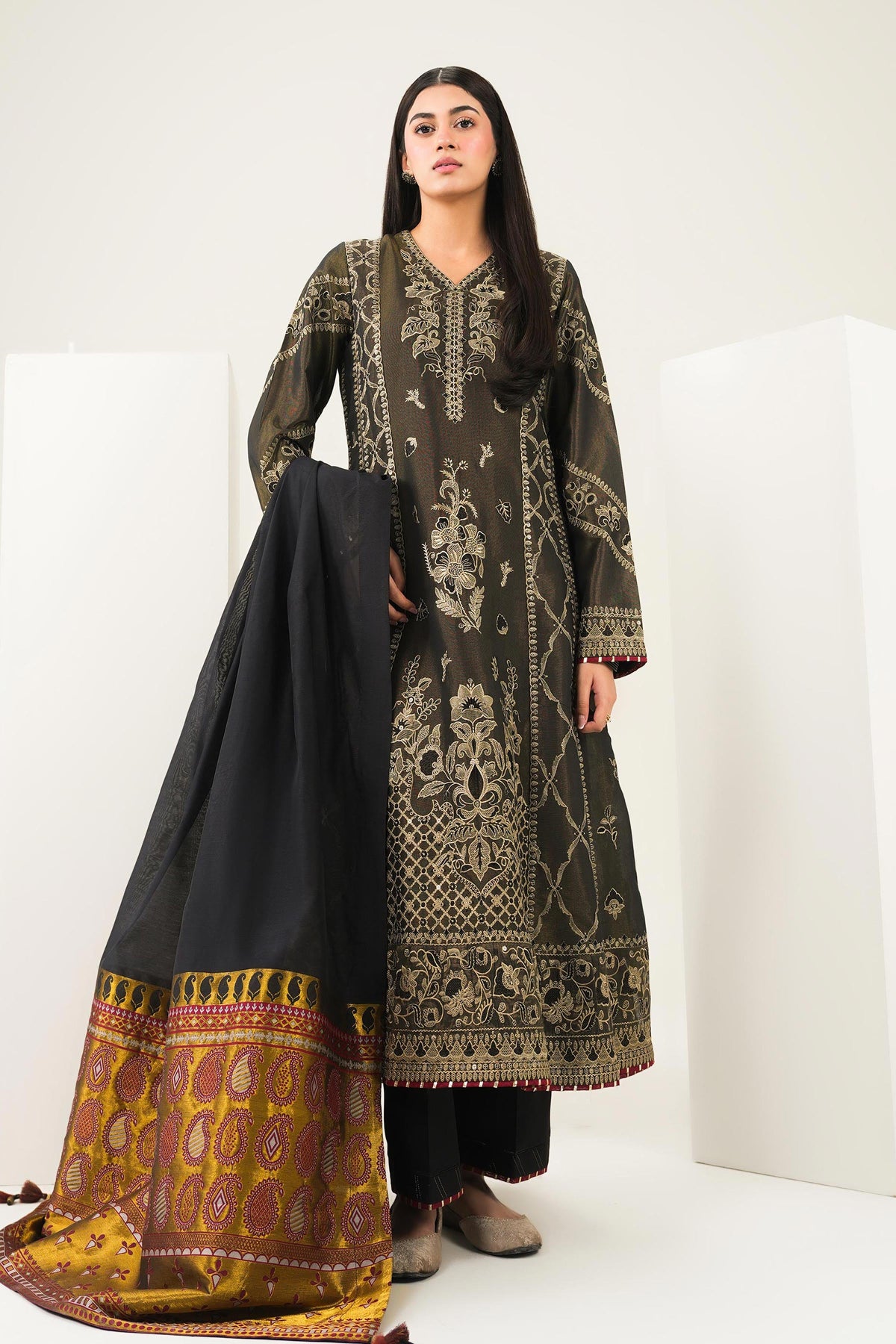 3 Piece - Embroidered Suit - PFE26-42
