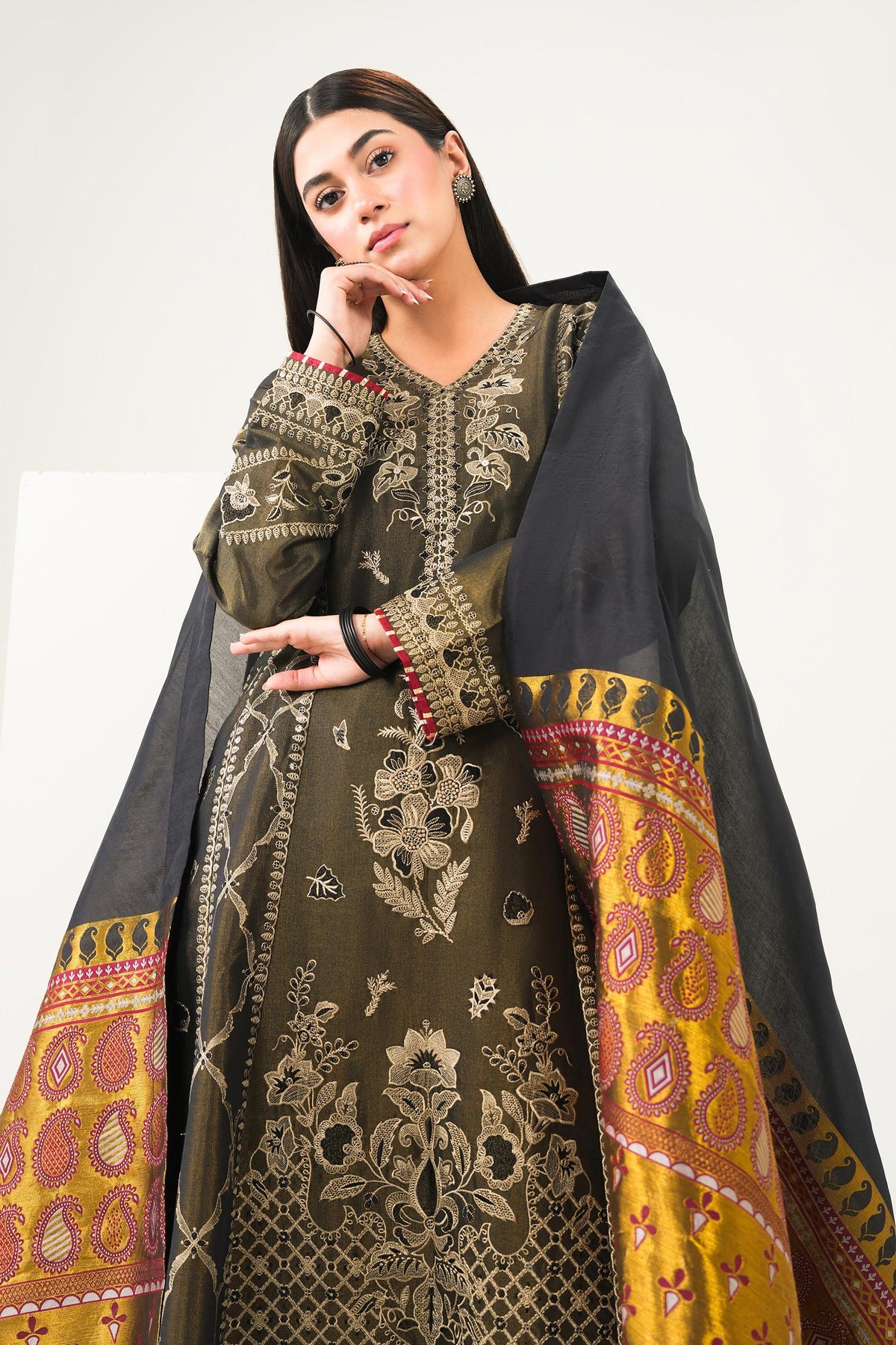 3 Piece - Embroidered Suit - PFE26-42