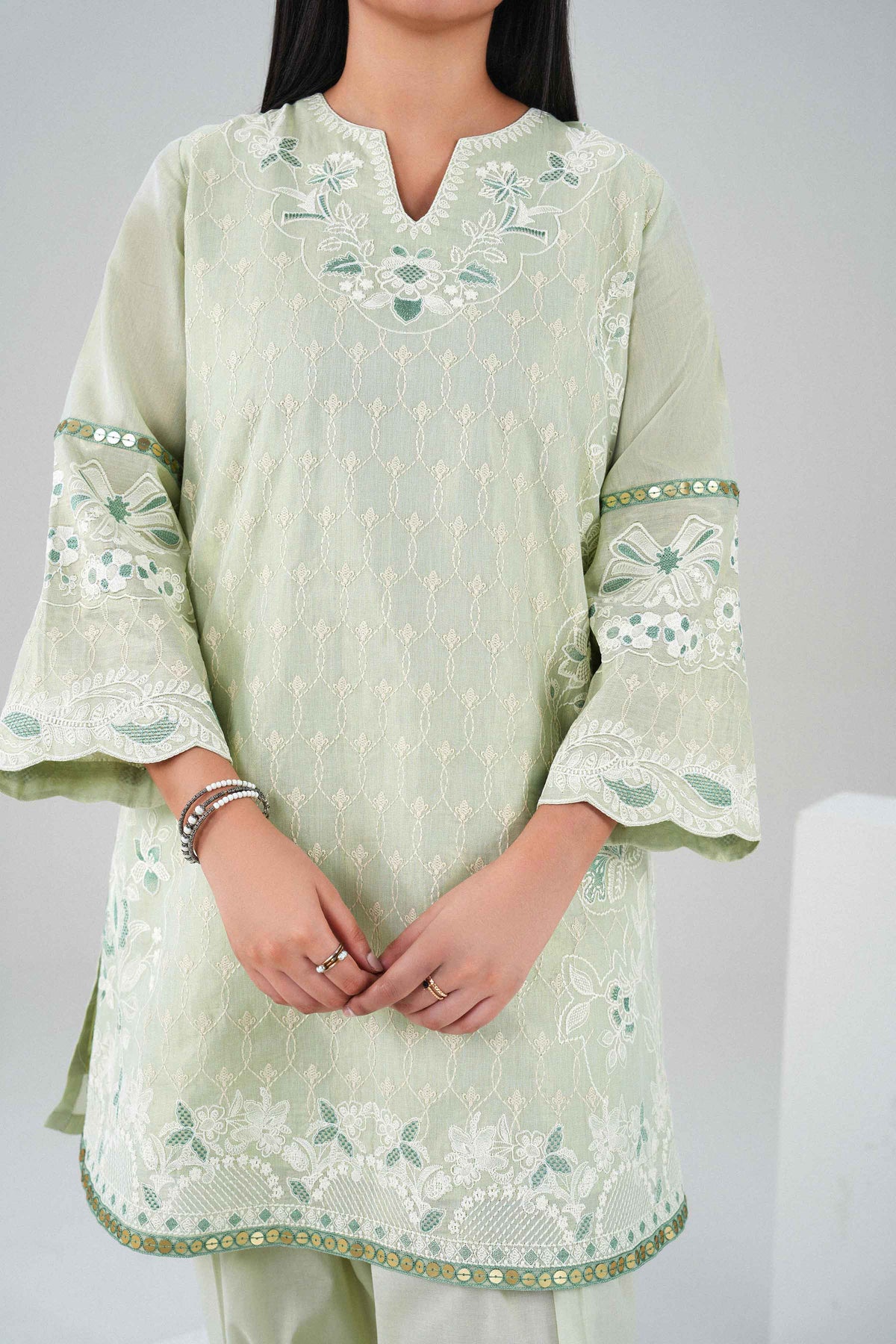 3 Piece - Embroidered Suit - PFE26-43