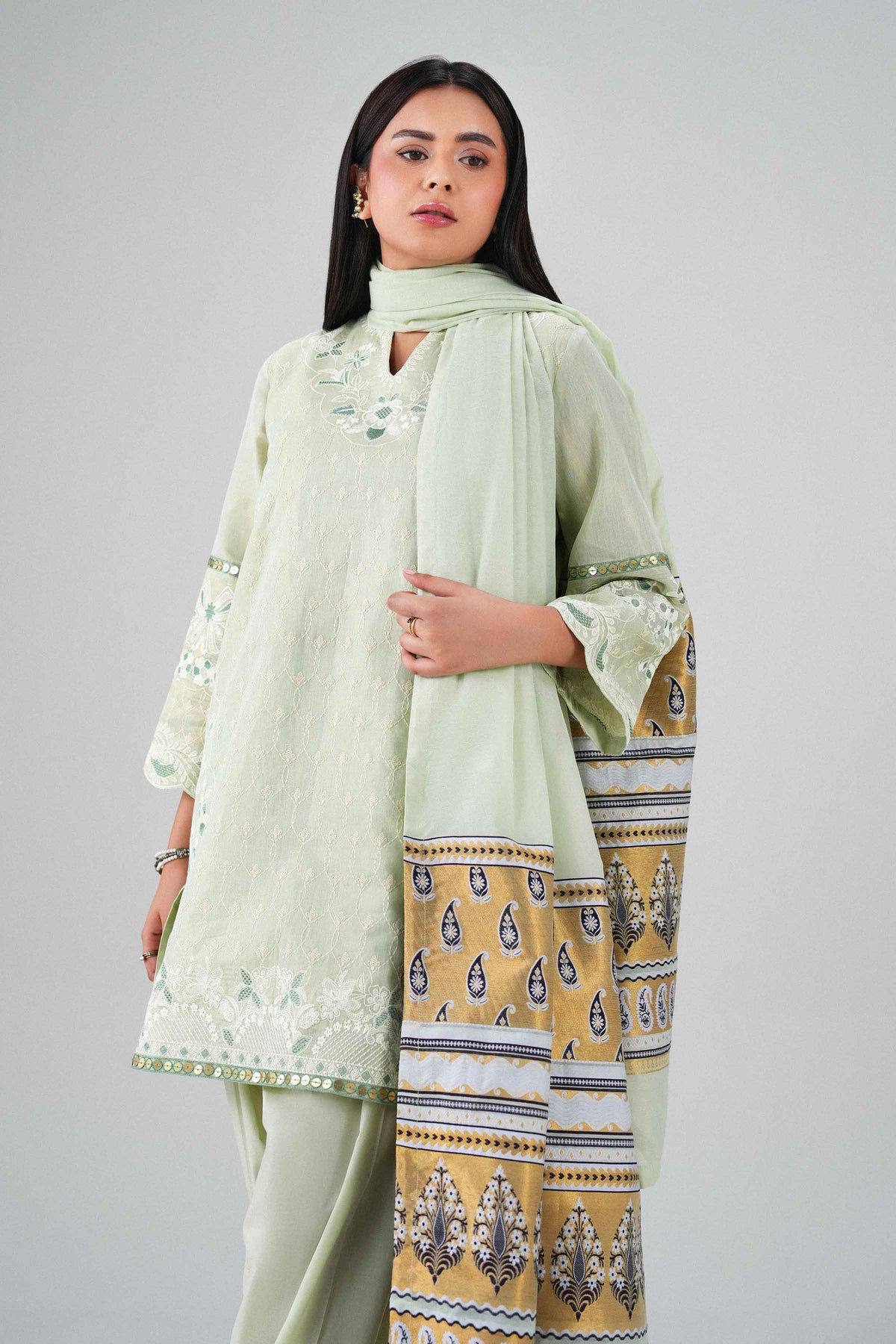 3 Piece - Embroidered Suit - PFE26-43
