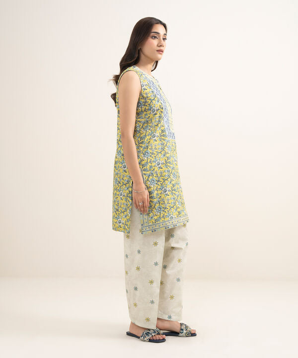 2 Piece - Embroidered Dobby Suit