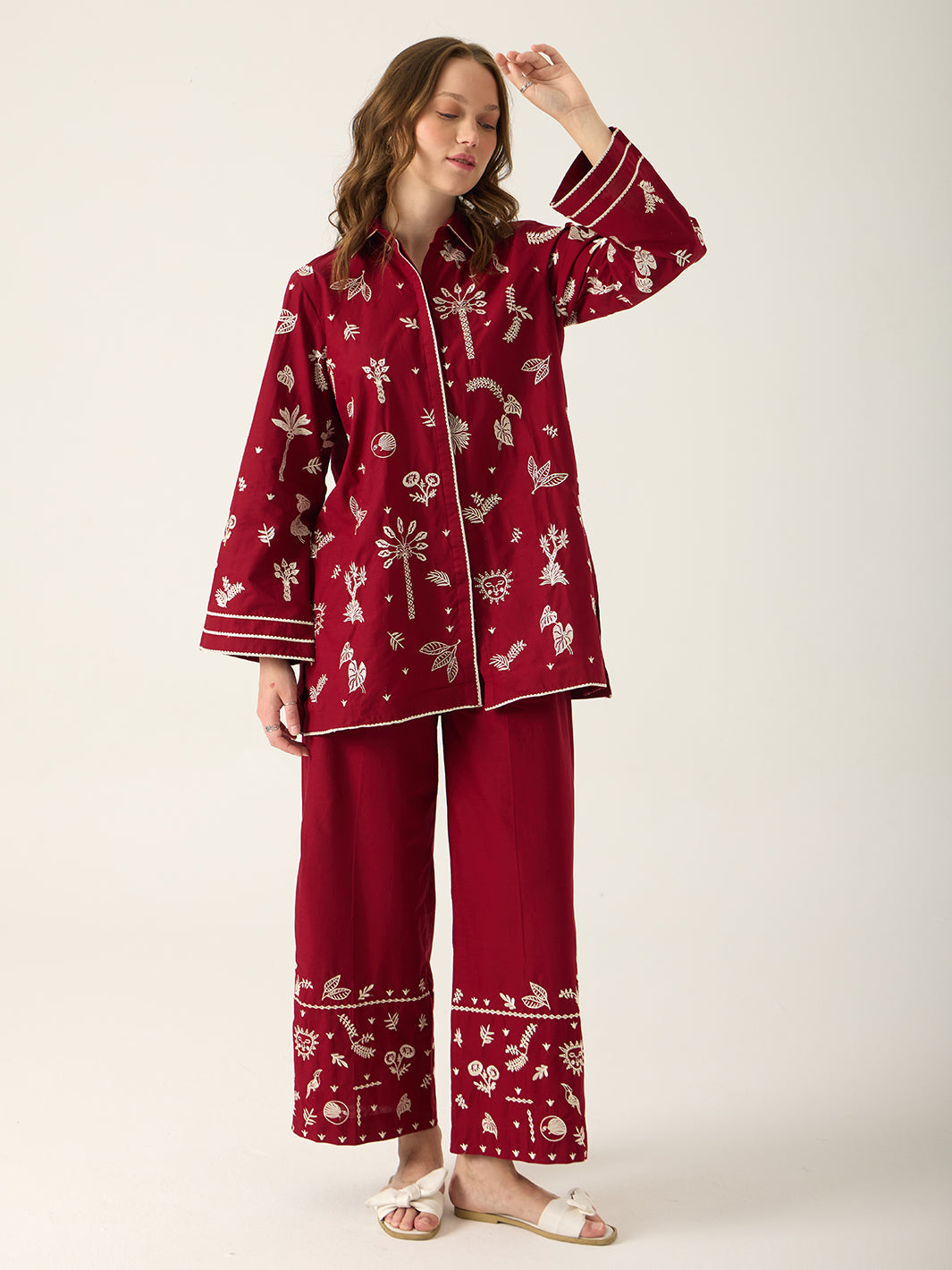 Elinea - Embroidered 2Pc Co-ords Set