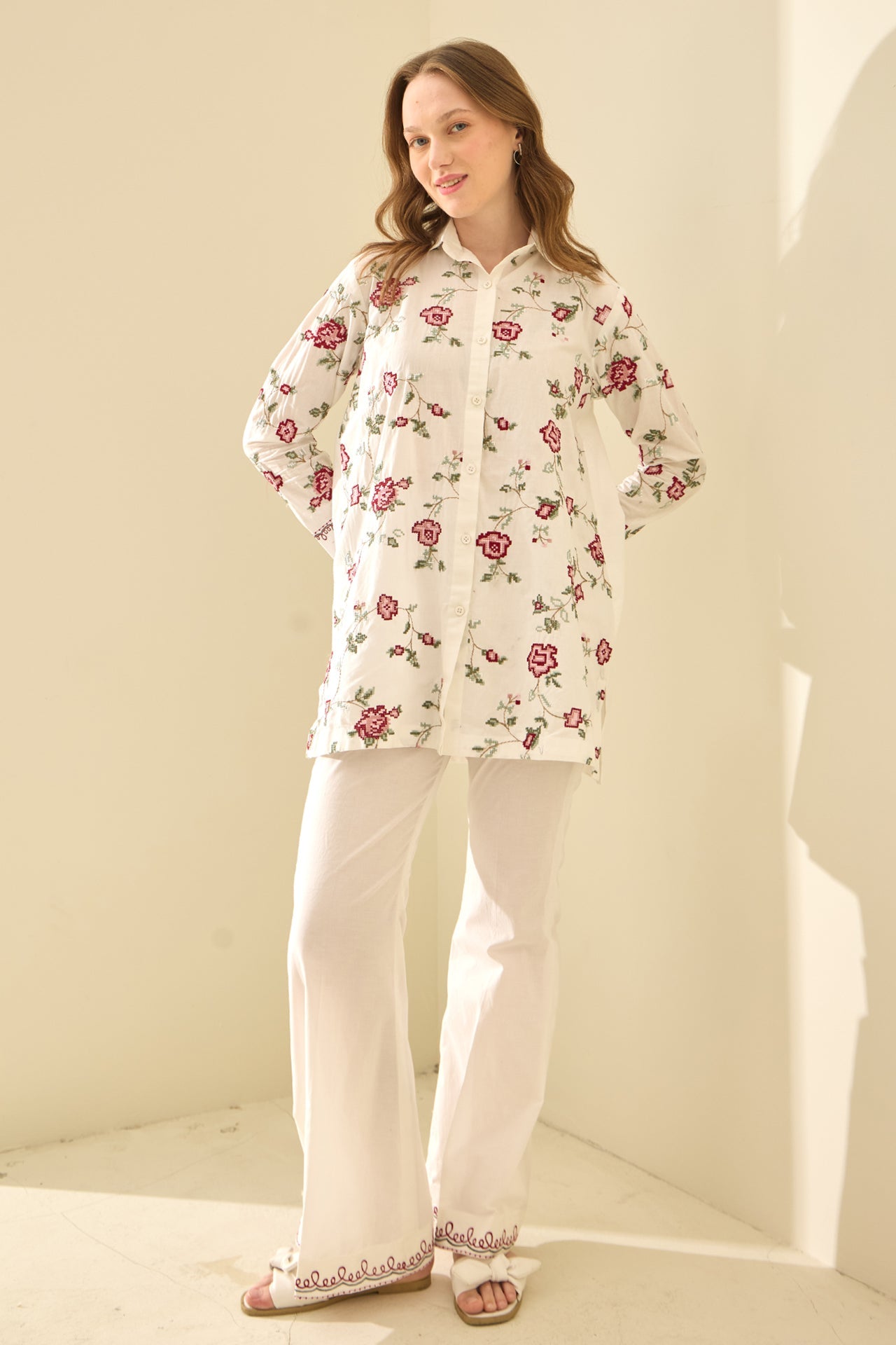 Veleral - Embroidered 2Pc Co-ords Set