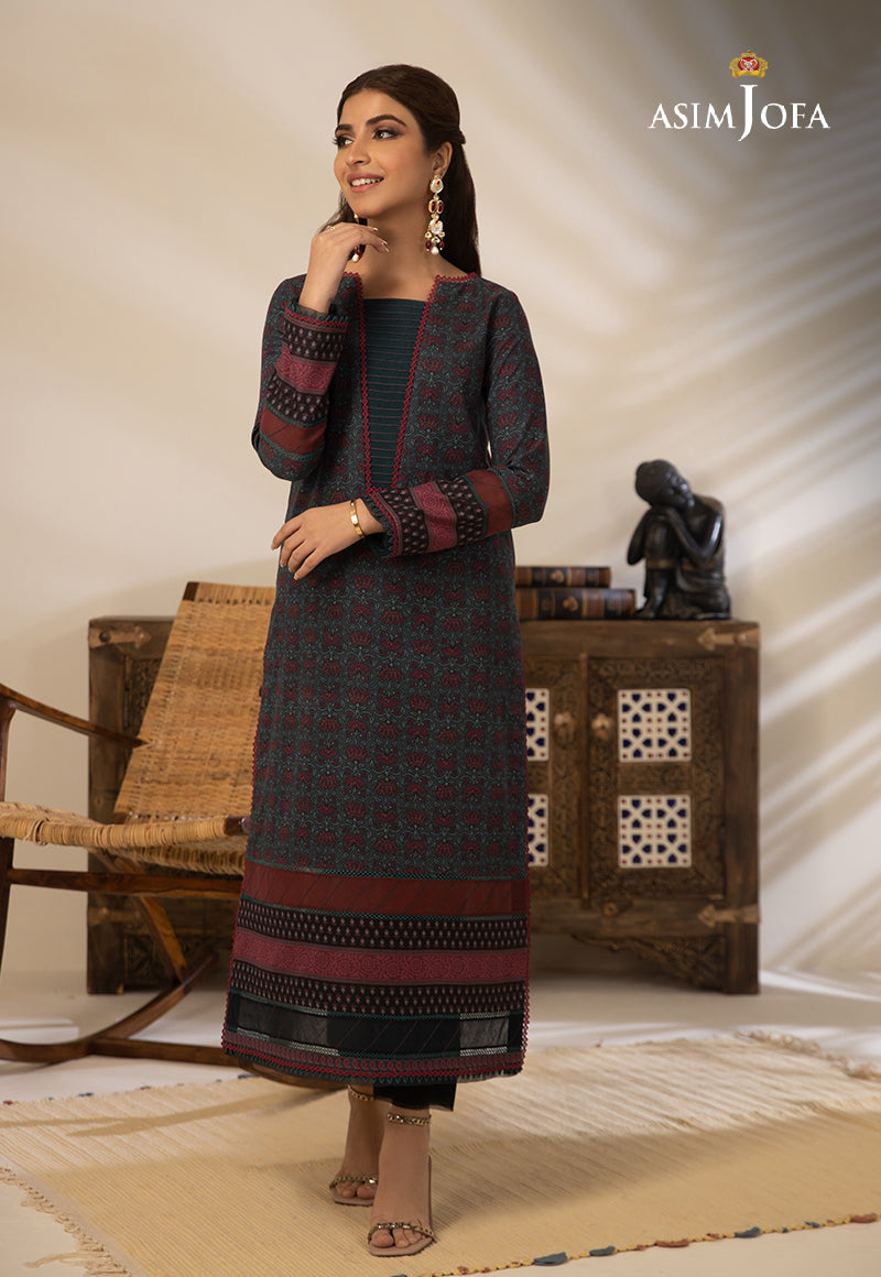 AJULN-16 Embroidered Chiffon Unstitched 3 Pcs