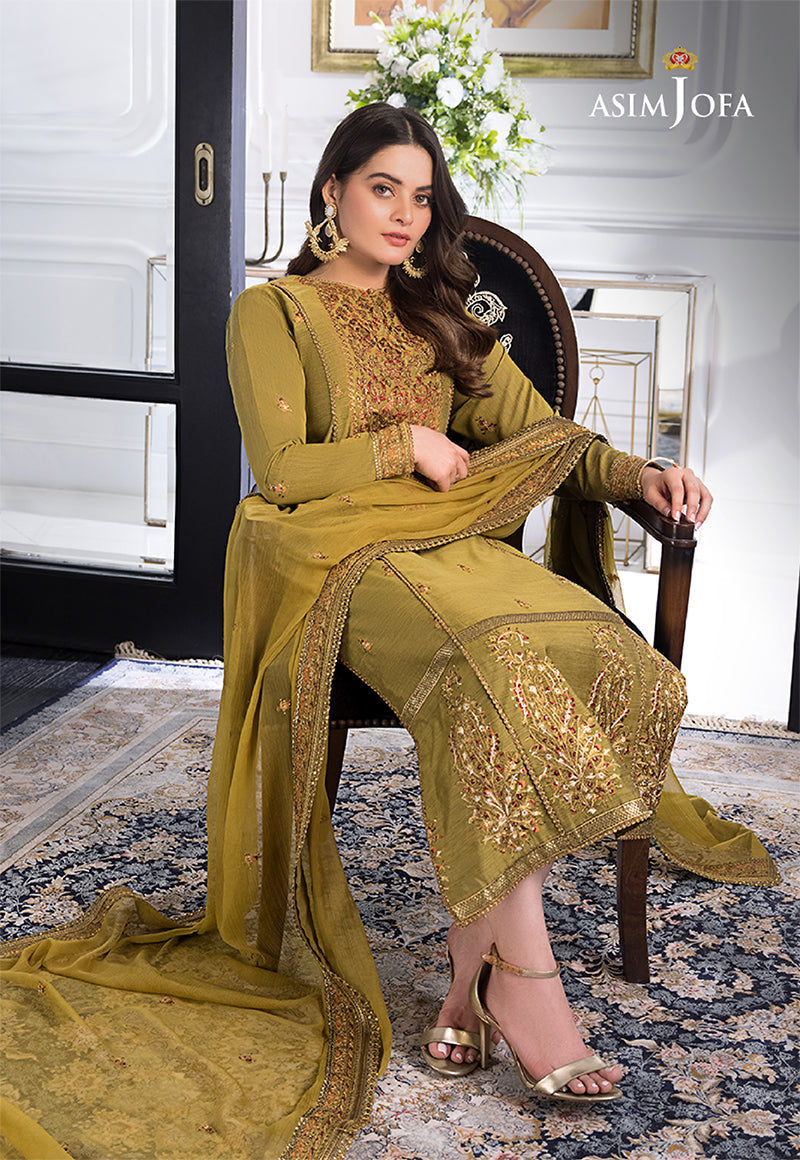 AJIM-08 EMBROIDERED PAPER COTTON 3 PCS