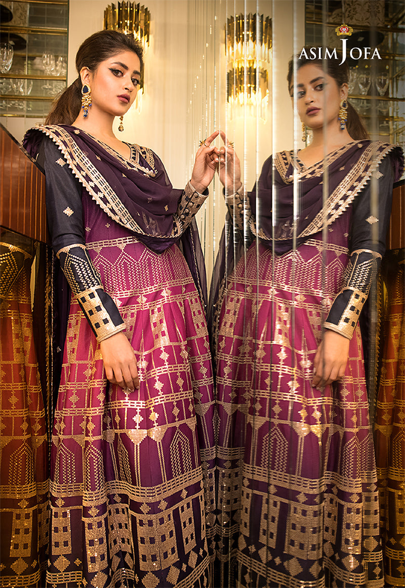 AJSE-11 EMBROIDERED CREPE SILK 3 PCS