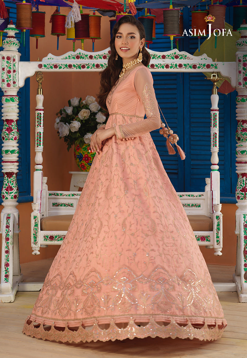 AJFC-72 EMBROIDERED ORGANZA 3 PCS