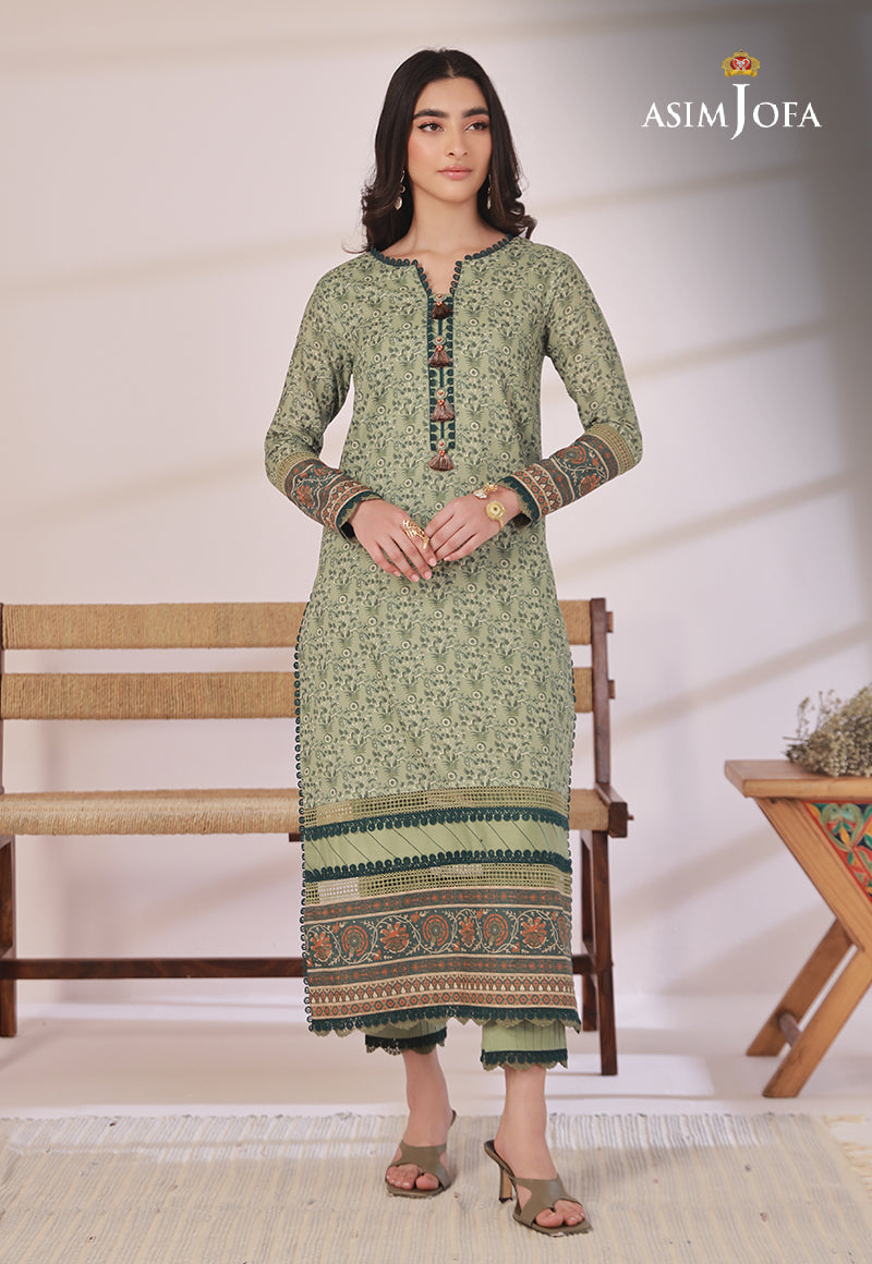 AJULN-09 Embroidered Cotton Net Unstitched 3 Pcs