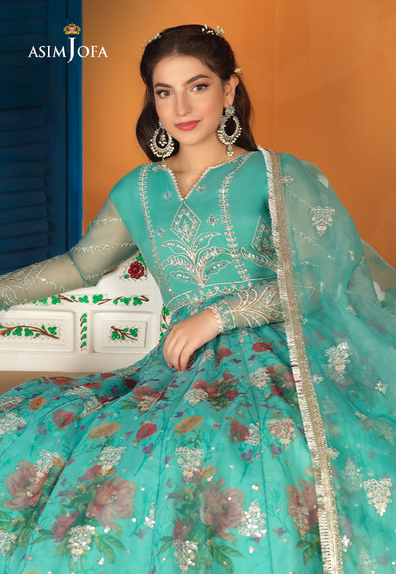 AJFC-62 EMBROIDERED ORGANZA 3 PCS