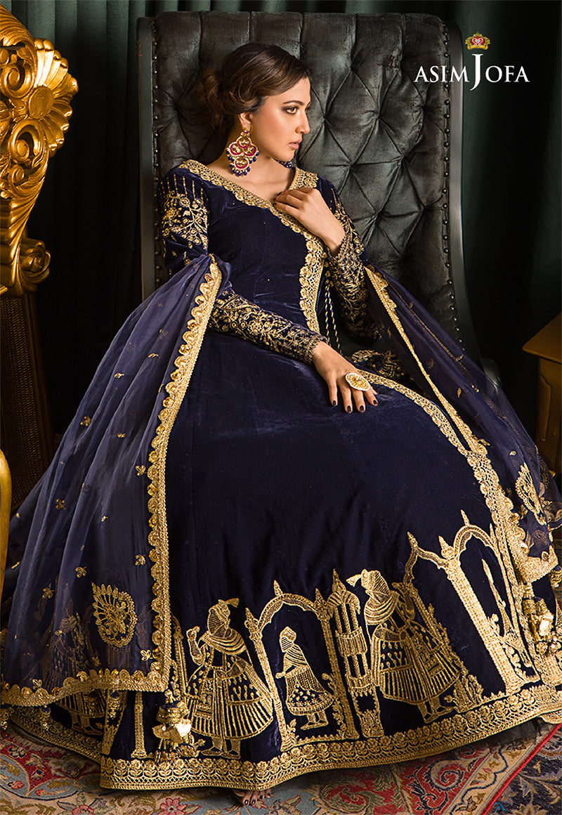 AJMR-03 EMBROIDERED VELVET 3 PCS