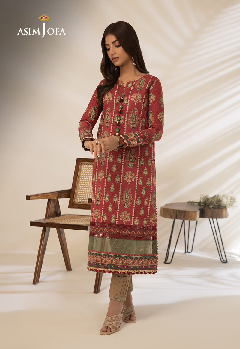 AJULN-20 Embroidered Net Unstitched 3 Pcs