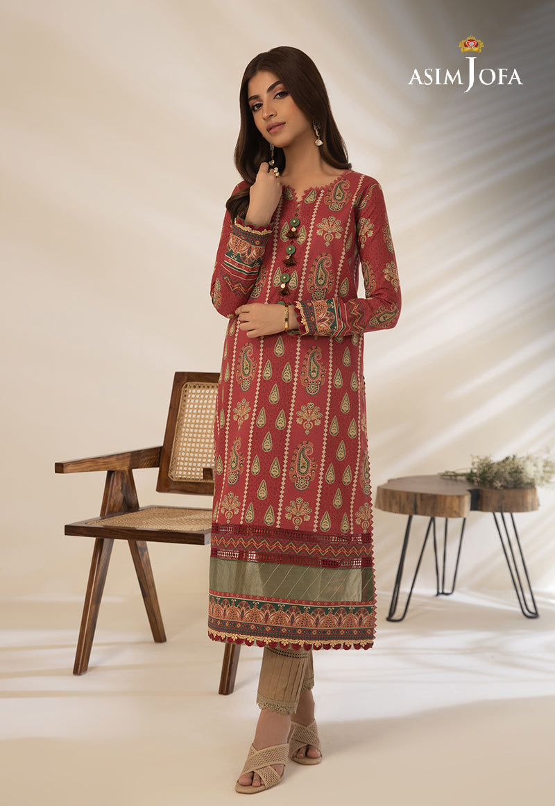 AJULN-20 Embroidered Net Unstitched 3 Pcs