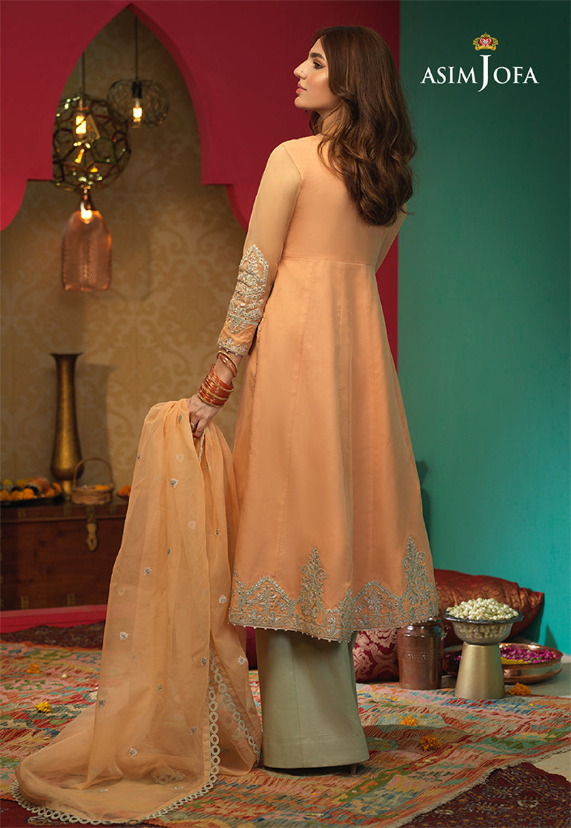 AJFC-34 EMBROIDERED ORGANZA 3 PCS