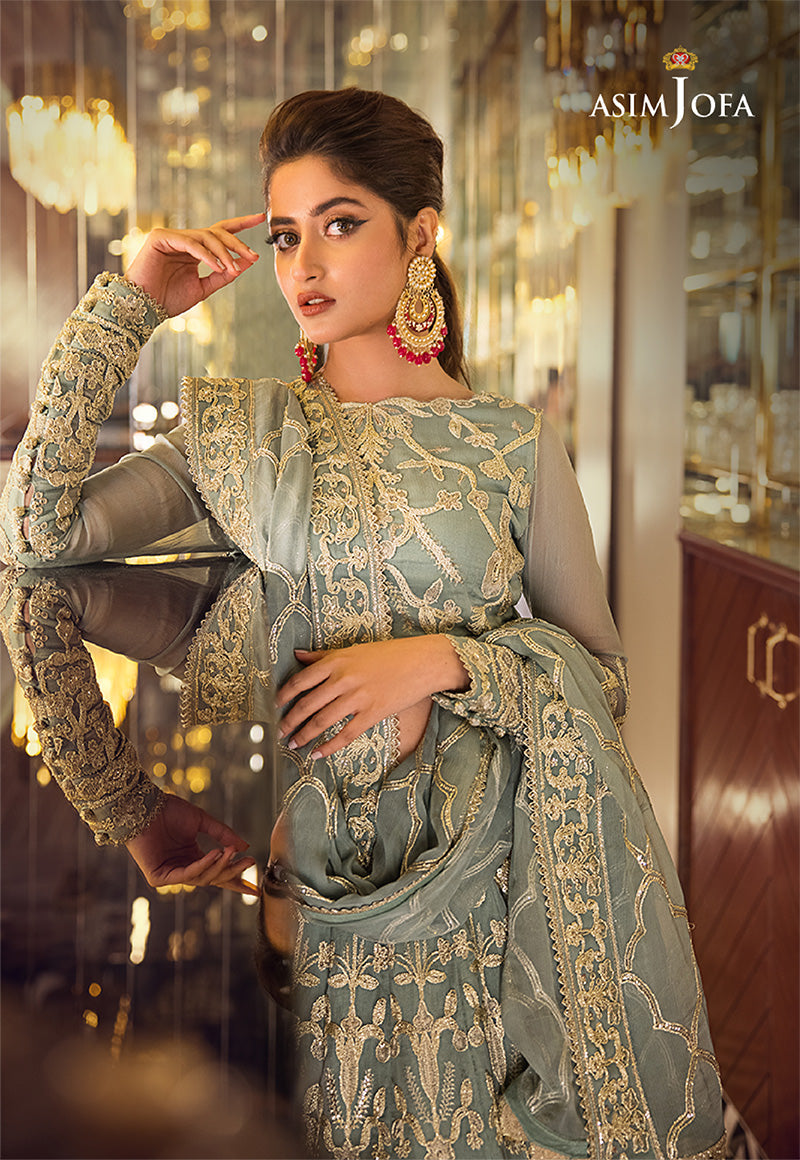 AJSE-12 EMBROIDERED CHIFFON 2 PCS