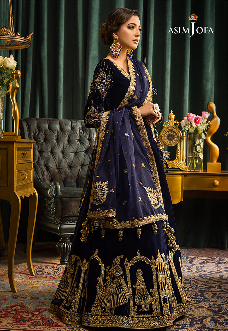 AJMR-03 EMBROIDERED VELVET 3 PCS