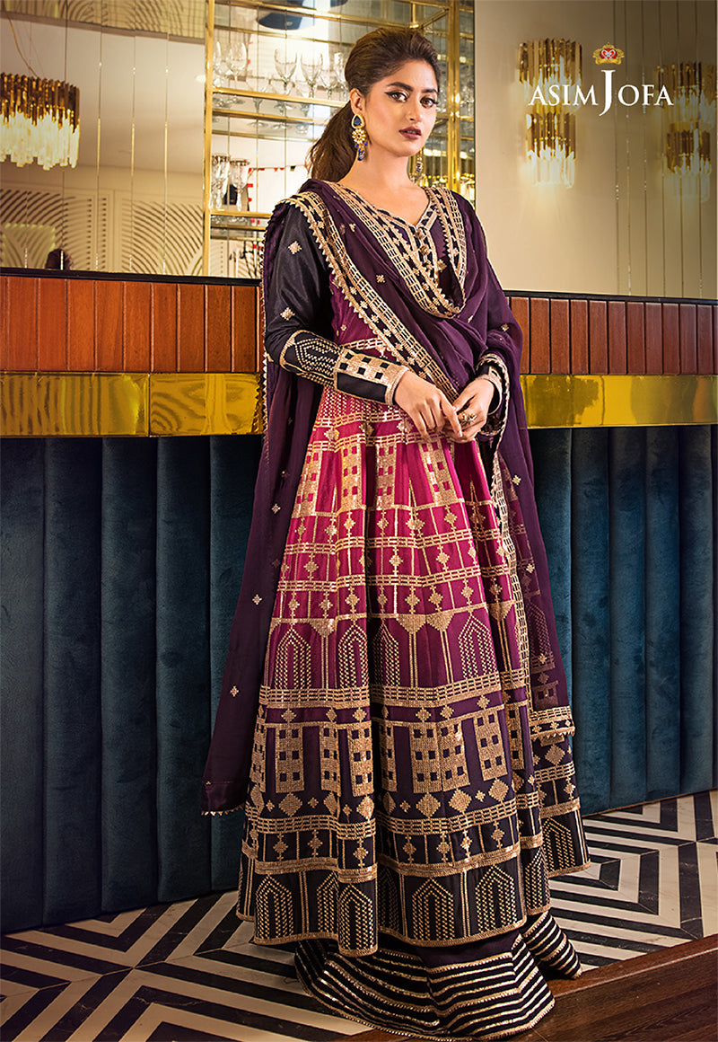 AJSE-11 EMBROIDERED CREPE SILK 3 PCS