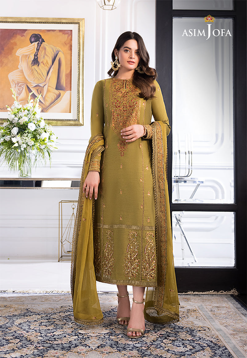 AJIM-08 EMBROIDERED PAPER COTTON 3 PCS